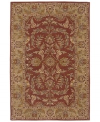 With a modern approach to traditional designs, the India House collection offers beauty to be appreciated for years to come. Meticulous hand-tufting results in truly artful detail. Featuring a lush, exotic floral motif, this rust-colored rug is an exceptional addition to your home. (Clearance) With a modern approach to traditional designs, the India House collection offers beauty to be appreciated for years to come. Meticulous hand-tufting results in truly artful detail. Featuring a lush, exotic floral motif, this rust-colored rug is an exceptional addition to your home. (Clearance)