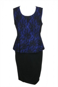 Alfani Petites Lace Peplum Sleeveless Dress Alfani Petites Lace Peplum Sleeveless Dress