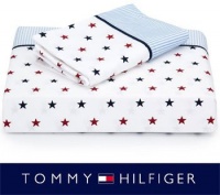 Tommy Hilfiger, Union Stars Collection, Printed Sheet Set Queen Sheet Set Tommy Hilfiger, Union Stars Collection, Printed Sheet Set Queen Sheet Set