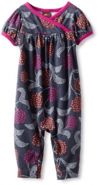 Tea Collection Baby-girls Infant Wrap Neck Yoke Romper, Indigo, 0-3 Months Tea Collection Baby-girls Infant Wrap Neck Yoke Romper, Indigo, 0-3 Months