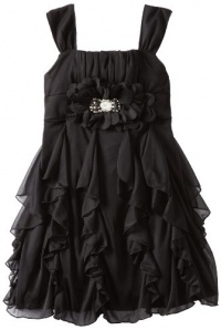 Ruby Rox Kids Girls 7-16 Cork Screw Dress, Black, Large Ruby Rox Kids Girls 7-16 Cork Screw Dress, Black, Large