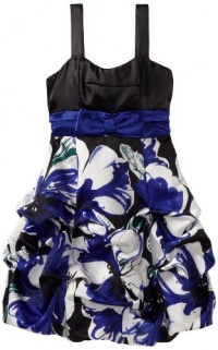 Ruby Rox Girls 7-16 Color Block Pick-Up With Print Skirt, Royal/Black, 7 Ruby Rox Girls 7-16 Color Block Pick-Up With Print Skirt, Royal/Black, 7