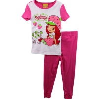 Strawberry Shortcake Pupcake Pink Pajamas 4T-6 Strawberry Shortcake Pupcake Pink Pajamas 4T-6