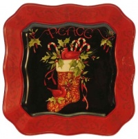 Certified International Vintage Christmas 12-1/2-Inch Square Platter Certified International Vintage Christmas 12-1/2-Inch Square Platter