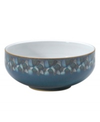 With an ocean-inspired pattern glazed in cool blues and fresh white, the Azure Shell cereal bowl brings seaside allure to the breakfast table. From Denby's collection of dinnerware, the dishes are incredibly durable stoneware for oven to table use. With an ocean-inspired pattern glazed in cool blues and fresh white, the Azure Shell cereal bowl brings seaside allure to the breakfast table. From Denby's collection of dinnerware, the dishes are incredibly durable stoneware for oven to table use.