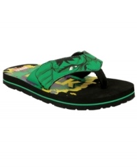 Breakthrough! Hulk-themed sandals from Stride Rite will keep him comfortable and feeling like he can take on anything. Breakthrough! Hulk-themed sandals from Stride Rite will keep him comfortable and feeling like he can take on anything.