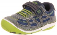 Stride Rite SRT SM Conner Sneaker (Infant/Toddler),Navy/Lime,4.5 M US Toddler