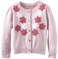 Design History Girls 2-6X Cardigan With Floral Applique, Bonbonpink, 2T Design History Girls 2-6X Cardigan With Floral Applique, Bonbonpink, 2T