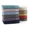 Luxurious, absorbent, ultra-soft cotton towels with a contemporary pique cuff.