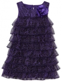 Sweet Heart Rose Girls 2-6X Tiered Dress, Purple, 2 Sweet Heart Rose Girls 2-6X Tiered Dress, Purple, 2