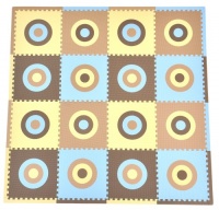Tadpoles 16 Piece Squared Playmat Set, Blue/Brown Tadpoles 16 Piece Squared Playmat Set, Blue/Brown
