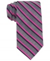 With a high-tech hue, this skinny tie from Calvin Klein is the perfect way to finish off your modern look.