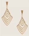 GUESS Gold-Tone Chevron Drop Earrings