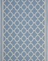 Safavieh Courtyard Collection CY6918-243 Blue and Beige Indoor/Outdoor Area Rug, 2-Feet 7-Inch by 5-Feet