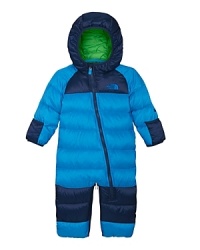 Cozy and bright with a rugged construction, The North Face® down bunting is a snuggly way to stay toasty warm. Cozy and bright with a rugged construction, The North Face® down bunting is a snuggly way to stay toasty warm.