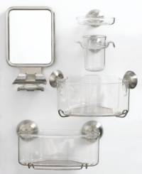 Suction soap to shower walls with the Forma soap dish. The ultra-strong locking system maintains a firm grip on wet surfaces so soap is always within reach. Suction soap to shower walls with the Forma soap dish. The ultra-strong locking system maintains a firm grip on wet surfaces so soap is always within reach.