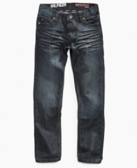Rebel rebel. He'll stand out in these skinny Tommy Hilfiger jeans, the look that will revolutionize his style. Rebel rebel. He'll stand out in these skinny Tommy Hilfiger jeans, the look that will revolutionize his style.