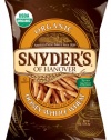 Snyder's of Hanover Organic Honey Whole Wheat Pretzel Sticks, 8-Ounce Bags (Pack of 12)