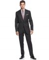 Clock in without losing your edge. This slim-fit microstripe suit from Bar III keeps your cool intact.