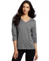 HUE Women's Long Sleeve V-Neck Sleep Tee