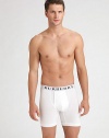Superior comfort in soft, stretchy cotton with an elastic logo waist. No fly Cotton/elastane Machine wash Imported