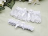 Darice VL5863, Lace Heart Accent Adjust Garter with Toss Away, White