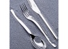 Tenere is a modern flatware pattern characterized by a rounded handle. Available in silverplated composition or stainless composition.