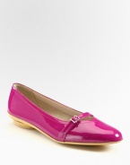Ladylike Mary Janes in glossy abrasivato calfskin, topped with a singular buckle strap for a contemporary update.Point-toe Leather lining and sole Padded insole Made in ItalyOUR FIT MODEL RECOMMENDS ordering one half size up as this style runs small. 