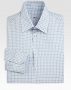 A refreshing windowpane pattern adorns this work wardrobe staple, neatly tailored in lightweight cotton.Button-frontSpread collarCottonDry cleanImported