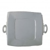 VIETRI LASTRA Gray Handled Square Platter