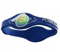 Power Balance Bracelet Navy Blue/ White Letters Size Small