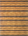 Area Rug 5x8 Rectangle Solid/Striped Brown Color - Momeni Metro Rug from RugPal