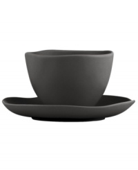 Find stylish versatility in the organic shape and matte-glazed finish of this Casual Luxe bowl and saucer from Donna Karan by Lenox. Durable stoneware in modern black is an ideal host for everyday meals and a natural go-to for entertaining. Find stylish versatility in the organic shape and matte-glazed finish of this Casual Luxe bowl and saucer from Donna Karan by Lenox. Durable stoneware in modern black is an ideal host for everyday meals and a natural go-to for entertaining.