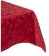 Holly Damask 60-by-104-inch Oblong / Rectangle Tablecloth, Red