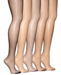 Enhance the natural beauty of your legs with Berkshire's sheerest hosiery featuring a long-wearing reinforced toe.