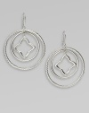 From the Quatrefoil Collection. A beautiful, geometric design full of movement and textures in sterling silver. Sterling silverLength, about 2Hook backImported 