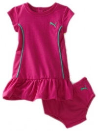 Puma - Kids Baby-irls Infant Sport Dress and Diaper Set, Pink, 24 Puma - Kids Baby-irls Infant Sport Dress and Diaper Set, Pink, 24