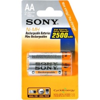 Sony NH-AAB2D Rechargeable AA NiMH Batteries (2 AA batteries) Sony NH-AAB2D Rechargeable AA NiMH Batteries (2 AA batteries)