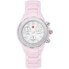 Michele Woman's MWW12A000003 Tahitian Ceramic Pink Diamond Watch