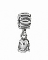 Add instant movement to your PANDORA bracelet with this sterling silver dangling tulip charm.