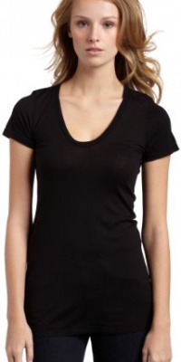 Splendid Women's Very Light Jersey Scoop Neck Tee,Black,X-Small Splendid Women's Very Light Jersey Scoop Neck Tee,Black,X-Small
