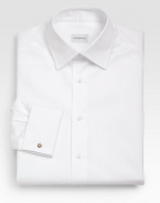 Premium Italian cotton with moderate spread collar and French cuffs. Machine wash Imported