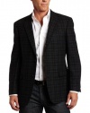 Tommy Hilfiger Men's 2 Button Side Vent Windowpane Trim Fit Sport Coat