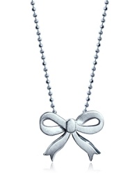 Wrap up every look with this simple sterling silver necklace from Alex Woo, finished in a delicate sterling silver bow charm. Wrap up every look with this simple sterling silver necklace from Alex Woo, finished in a delicate sterling silver bow charm.