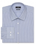 Stripes add a new dimension to your essential dress shirting, breaking up the monotony of solid after solid.