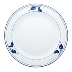 Drawing inspiration from local flowers in his native Denmark, designer Niels Refsgaard used Dansk's trademark white and blue color scheme to effect an elegant dinnerware collection in refined porecelain.