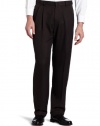 Haggar Men's Crowsfoot Subtle Texture Fancy Pleat Front Dress Pant