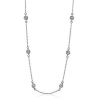 Cougar Town ~ Jules Cobb ~ 54 in Clear CZ Platinum over .925 Sterling Silver Diamonds CZ Cubic Zirconia By-The-Yard Station Necklace
