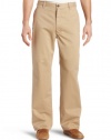 Haggar Mens Renew Chino Plain Front Casual Pant