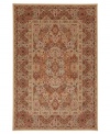 Grand-scale style rich with meticulous details. This elegant area rug from Karastan interprets timeless designs in a fresh, crisp palette of soft camel hues, woven from a lush nylon pile that delivers softness underfoot and superb resistance to everyday wear.